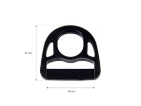 Półkole plastikowe 38 mm (0324-8500) czarne