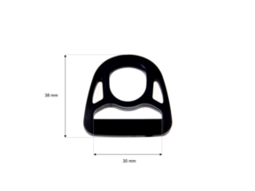 Półkole plastikowe 30 mm (0324-32176) czarne