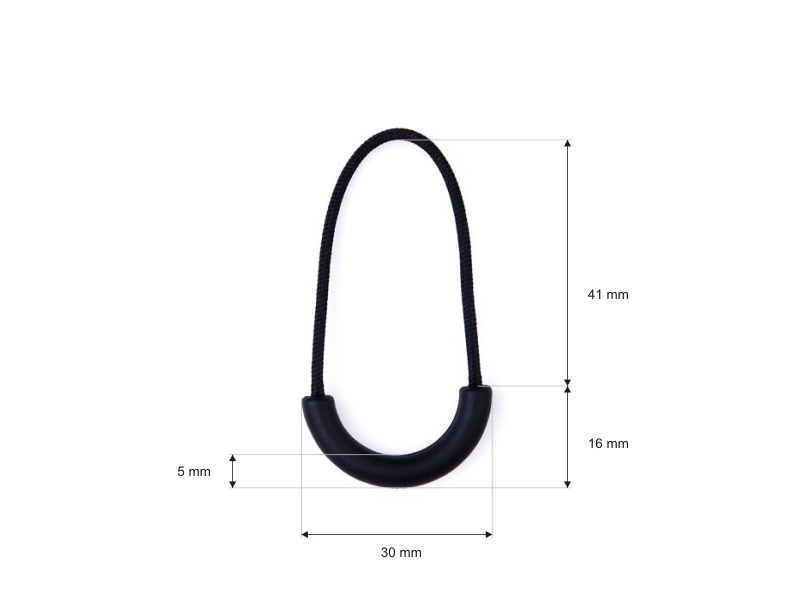 STRING DECORATIVE PULLER  (0217) 580 BLACK 100 PCS