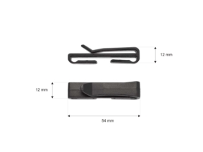 Uchwyt plastikowy 56 mm czarny