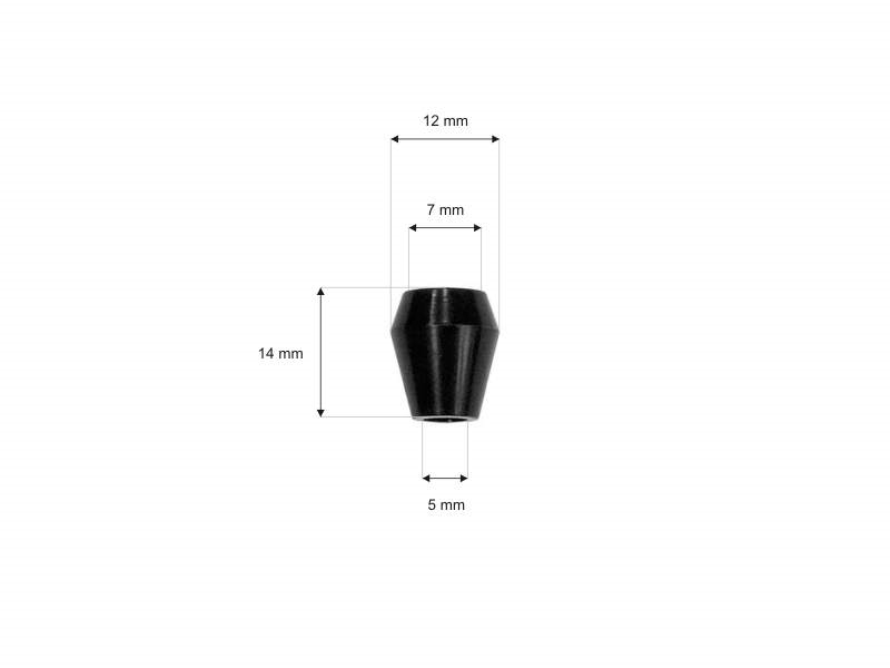 Plastic cord lock 5 mm (305-3064) black 100  pcs