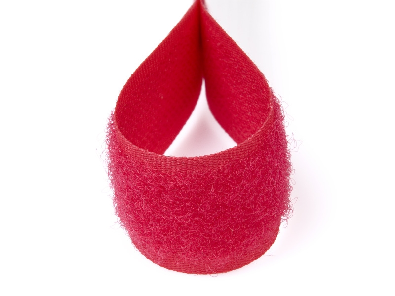 Klettverschlussband  rot 171 polyester/nylon flausch 25 lm