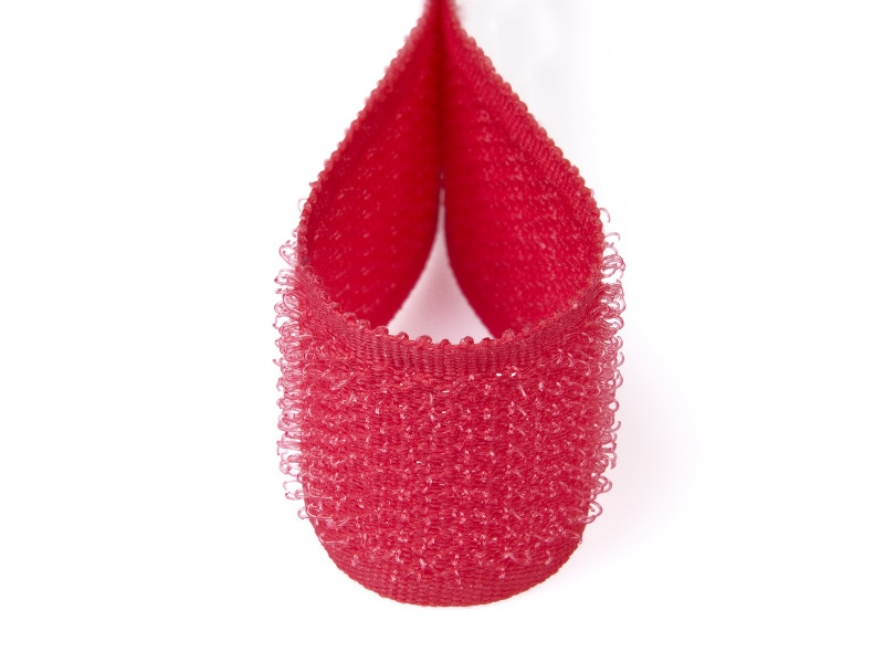 Taśma rzep czerwona 171 pes/nylon haczyk