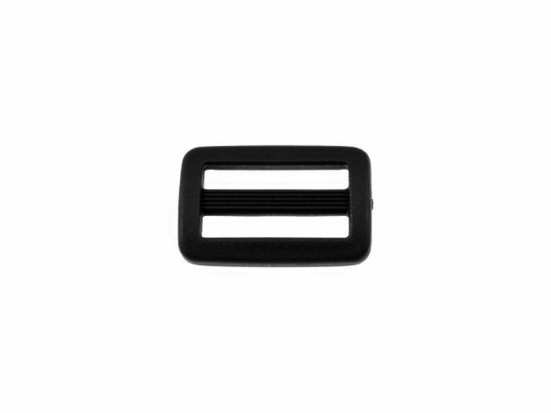 Plastic slide buckle 25/13 mm Ignacy black 100 pcs