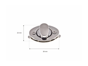 Zamek do teczki metalowy 38/22 mm a142 nikiel