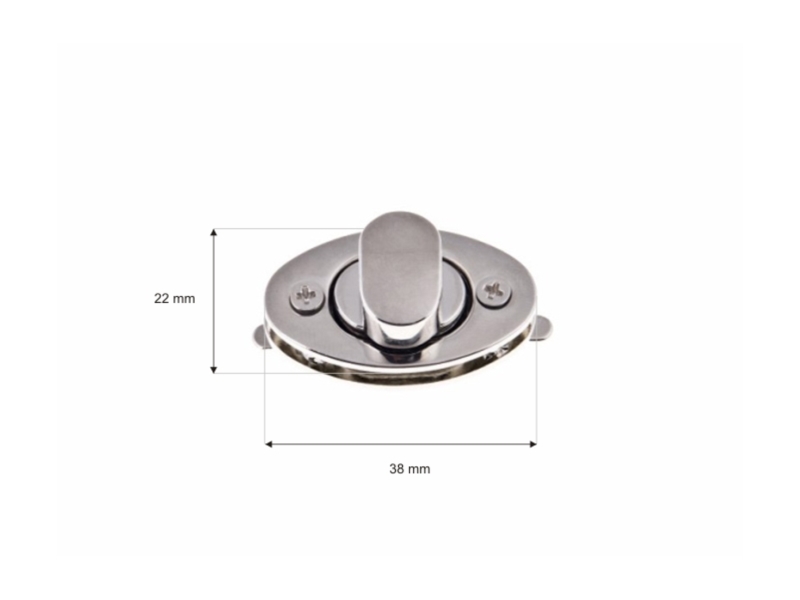 Briefcase lock 38/22 mm a142 eleonora nickel 5 pcs