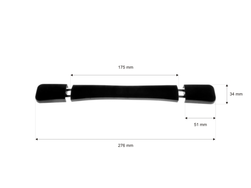 Handgriff aus kunststoff 34/276 mm schwarz 1  st.