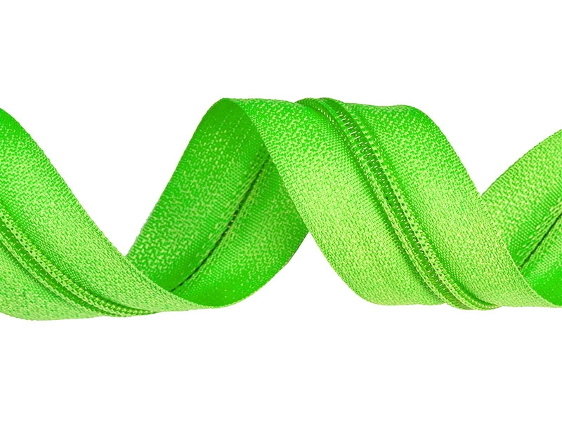 Taśma suwakowa spiralna 5 (1001) zielona (neon) 200 mb