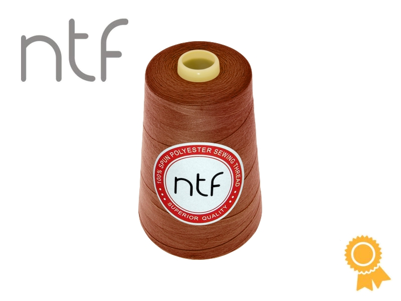 НИТКИ ПОЛИЭСТЕРОВЫЕ NTF 120 (40/2) КОРИЧНЕВЫЕ A634 5000 YD