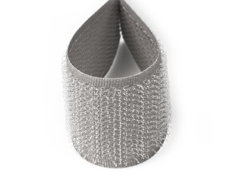 Taśma rzep szara 134 pes/nylon haczyk