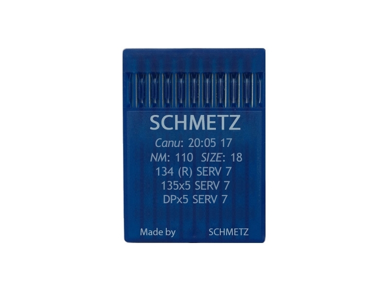 ИГЛА ШВЕЙНАЯ ДЛЯ МАШИН ПРОМЫШЛЕННЫХ ГОЛОВКИ SCHMETZ 135X5 SERV7 110 100 ШТ.