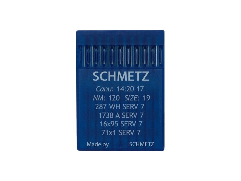 NEEDLE FOR LOCKSTITCH SEWING MACHINE SCHMETZ 287 WH SERV7 120 100 PCS