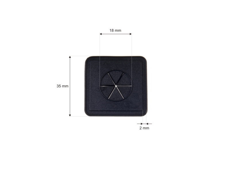 Diamond stripe-earpiece square black 200 pcs