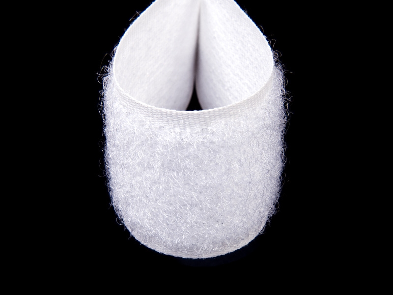 Klettverschlussband  weiß 501 nylon flausch 25 lm