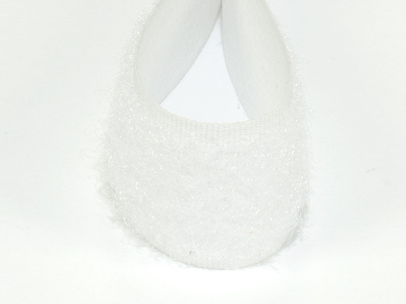 Taśma rzep 100% nylon biała 501 pętelka