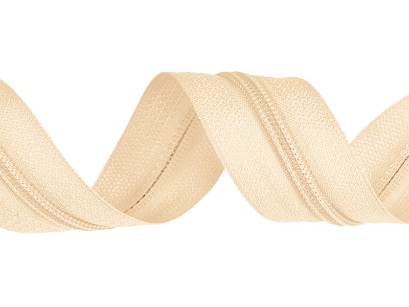 NYLON ZIPPER TAPE WITH CORD 3 (031)   LIGHT  BEIGE 200 MB