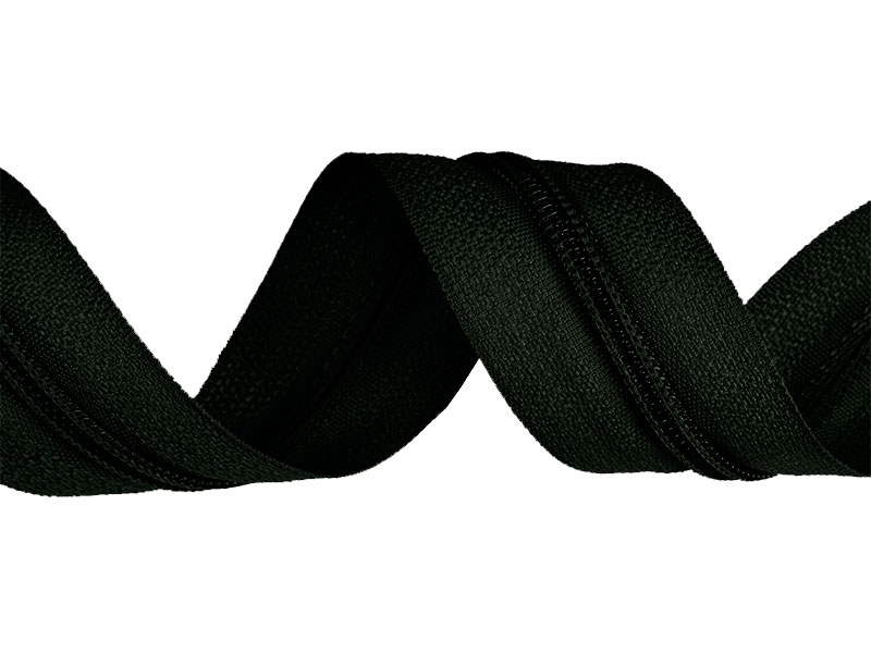 NYLON ZIPPER TAPE WITH CORD 3 (017) DARK GREEN  200 MB