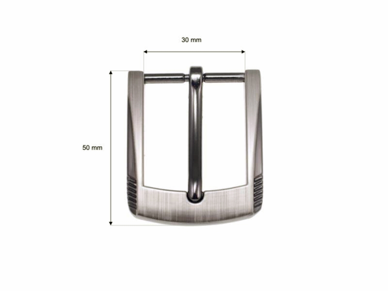 Klamra metalowa do paska 30 mm zk029 nikiel odlew