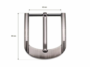 Klamra metalowa do paska 40 mm zk007 nikiel odlew