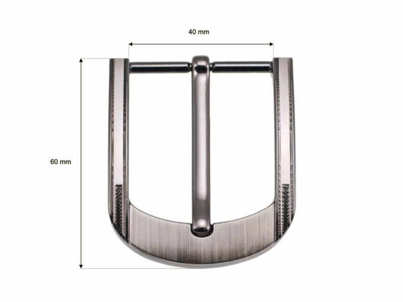 Metal belt buckle 40 mm zk007 nickel cast 8 pcs