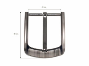Klamra metalowa do paska 40 mm zk008 nikiel odlew