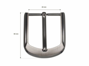 Klamra metalowa do paska 40 mm zk010 nikiel odlew