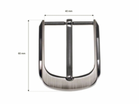 Klamra metalowa do paska 40 mm zk012 nikiel odlew