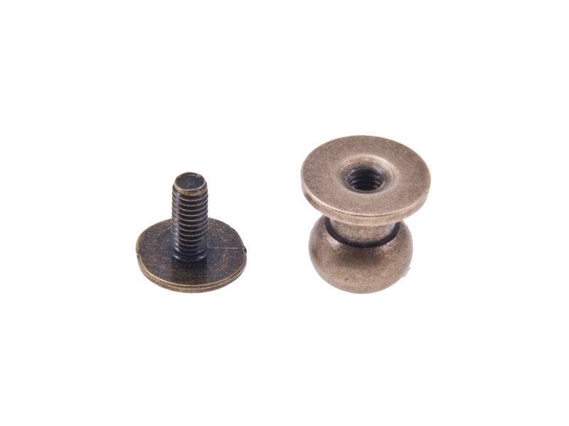 BUTTON  STUD SCREWBACK 8/5/10/10 MM OLD GOLD 100 PCS