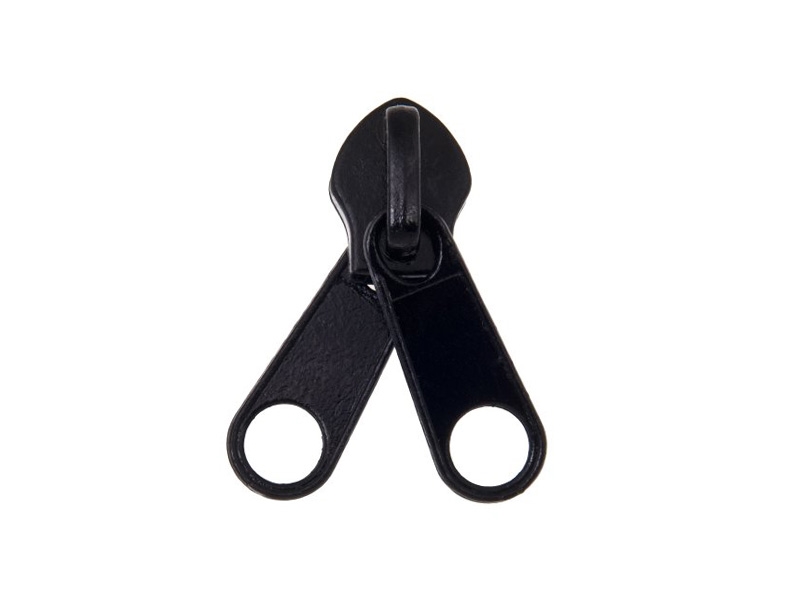 DOUBLE SLIDER FOR NYLON ZIPPER TAPES 10 NON LOCK BLACK 50/100 PCS