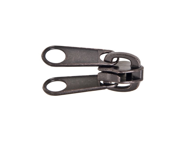 DOUBLE SCHIEBER FÜR SPIRALREIßVERSCHLUSSBAND 10 NON LOCK SCHWARZNICKEL 50/100 ST.