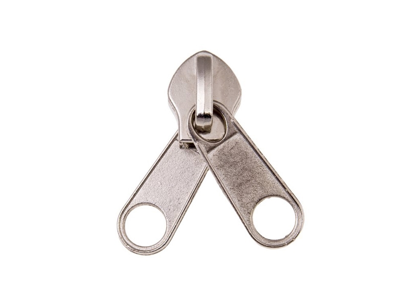 DOUBLE SLIDER FOR NYLON ZIPPER TAPES 10 NON LOCK NICKEL 50/100 PCS