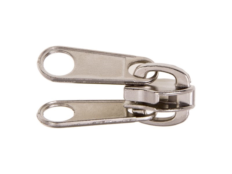 DOUBLE SCHIEBER FÜR SPIRALREIßVERSCHLUSSBAND 10 NON LOCK NICKEL 50/100 ST.