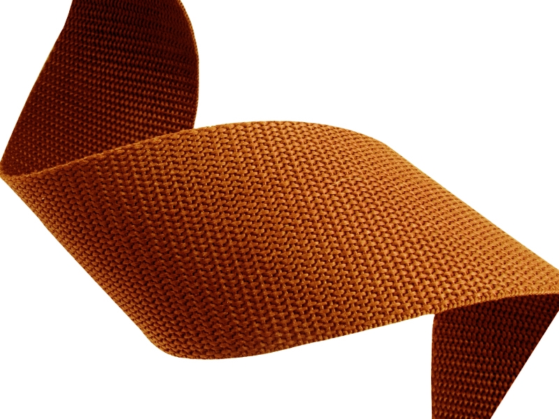 Webbing pp 40 mm / 1,3 mm light brown  808 50 mb