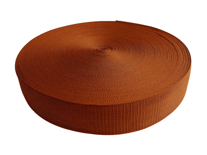 Webbing pp 40 mm / 1,3 mm light brown  808 50 mb