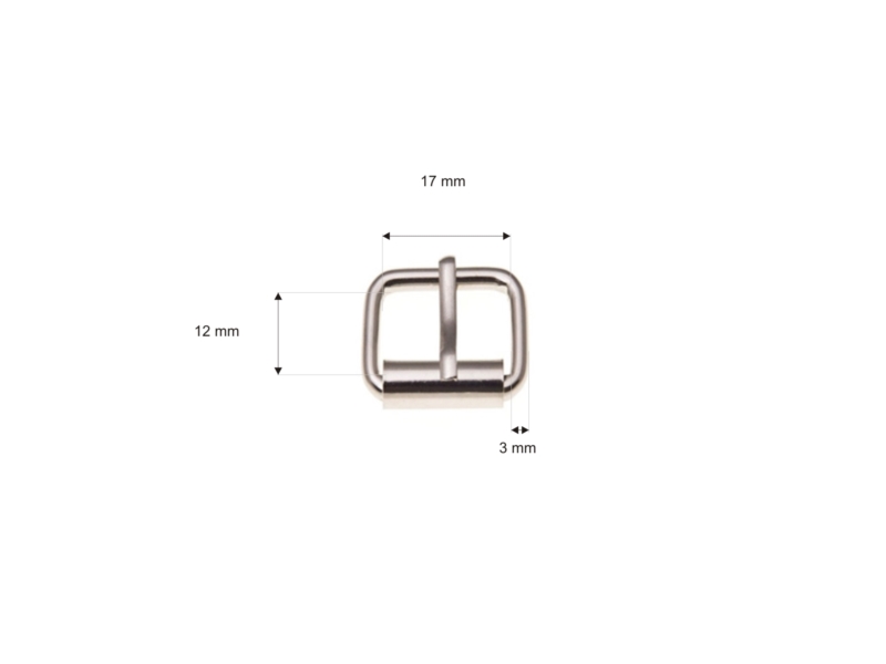 SATTLERSCHNALLE AUS METALL MIT EINEM  HAKEN 16/13/3  MM  NICKEL DRAHT 100 ST.