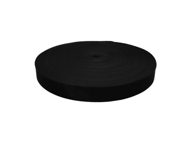 WEBBING 25 MM / 1,1 MM BLACK 580 PP 50  MB