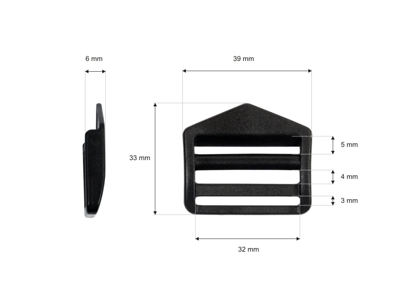 Kunststoff-regler aus kunststoff 32 mm atena schwarz 100 st.