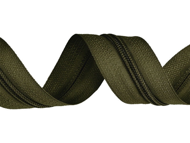 NYLON ZIPPER TAPE WITH CORD 3 (242) GREEN 200 MB