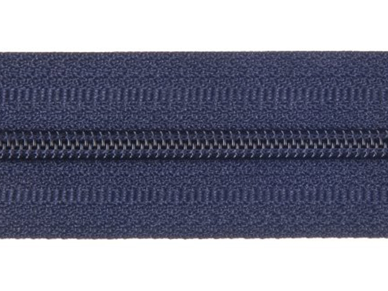 Spiralreißverschlussband mit Kordel 3 (058) navy blau