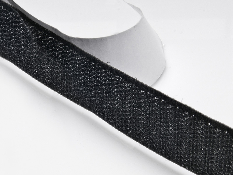 Taśma rzep 100% nylon samoprzylepna czarna 580 haczyk