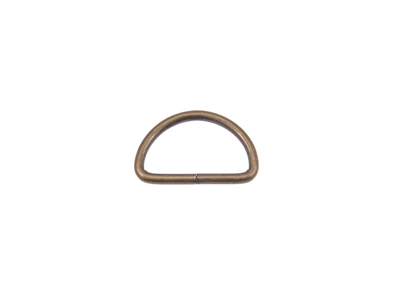 HALBRING AUS  METALL 25/15/3 MM ALTGOLD ABGUSS 100 ST.