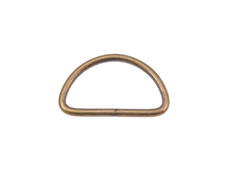 HALBRING AUS  METALL 40/20/3 MM  ALTGOLD DRAHT 100 ST.