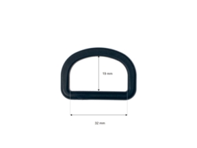 Półkole plastikowe 32 mm (0324-8013b) czarne
