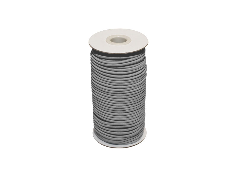 Elastic cord 3 mm grey 134 polyester 50 mb