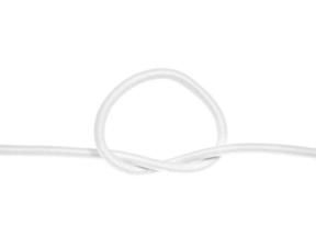 Gummischnur 10 mm (501) weißes Polyester