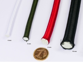 Gumová šňůra 5 mm (173) khaki polyester