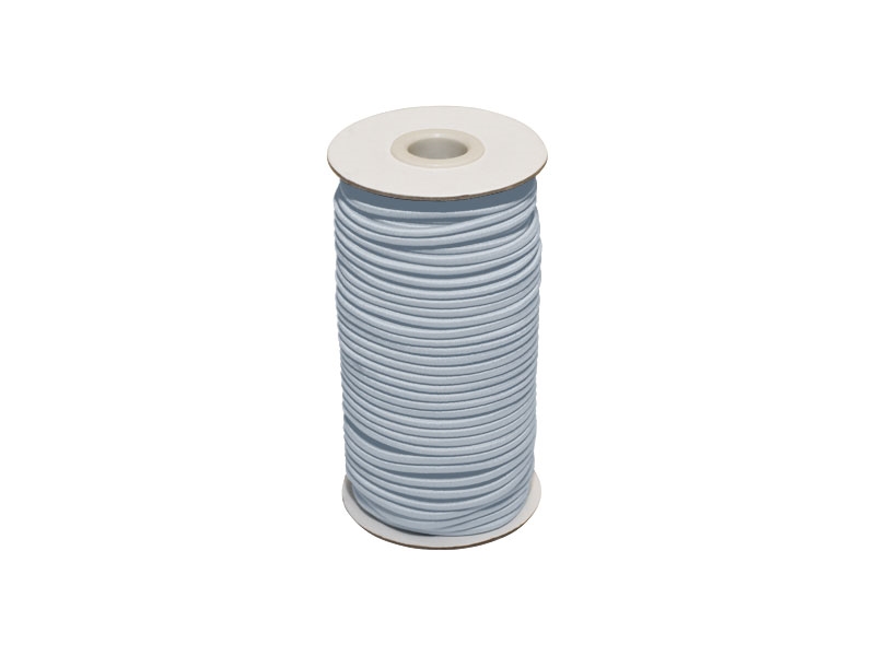 Rubber cord 5 mm (336) light grey polyester