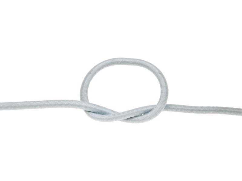 Rubber cord 5 mm (336) light grey polyester