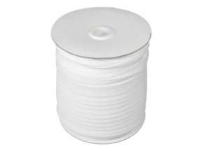 Flat knitted elastic band 15 mm (501) white polyester