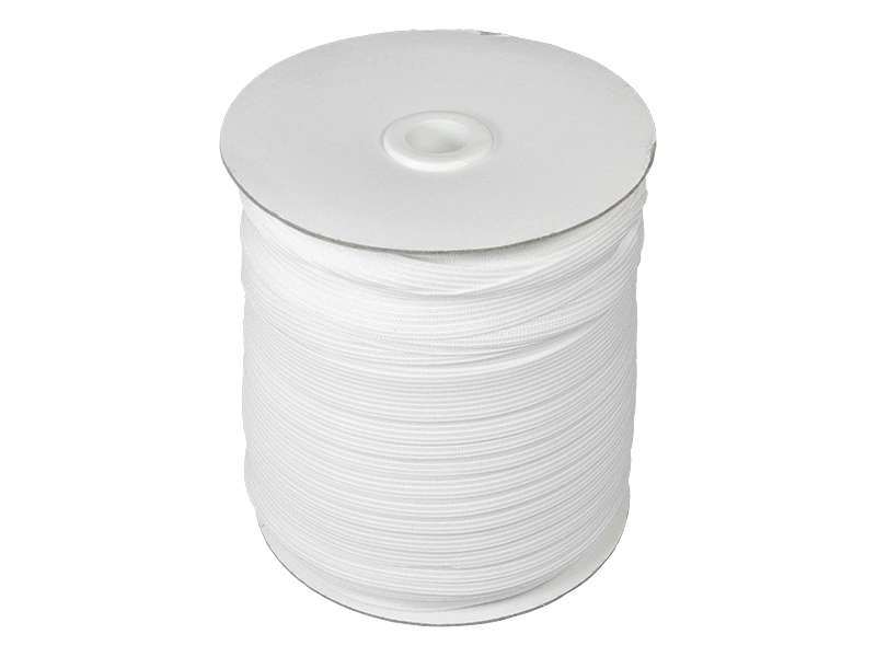 Plochá pletená gumička 15 mm (501) bílý polyester